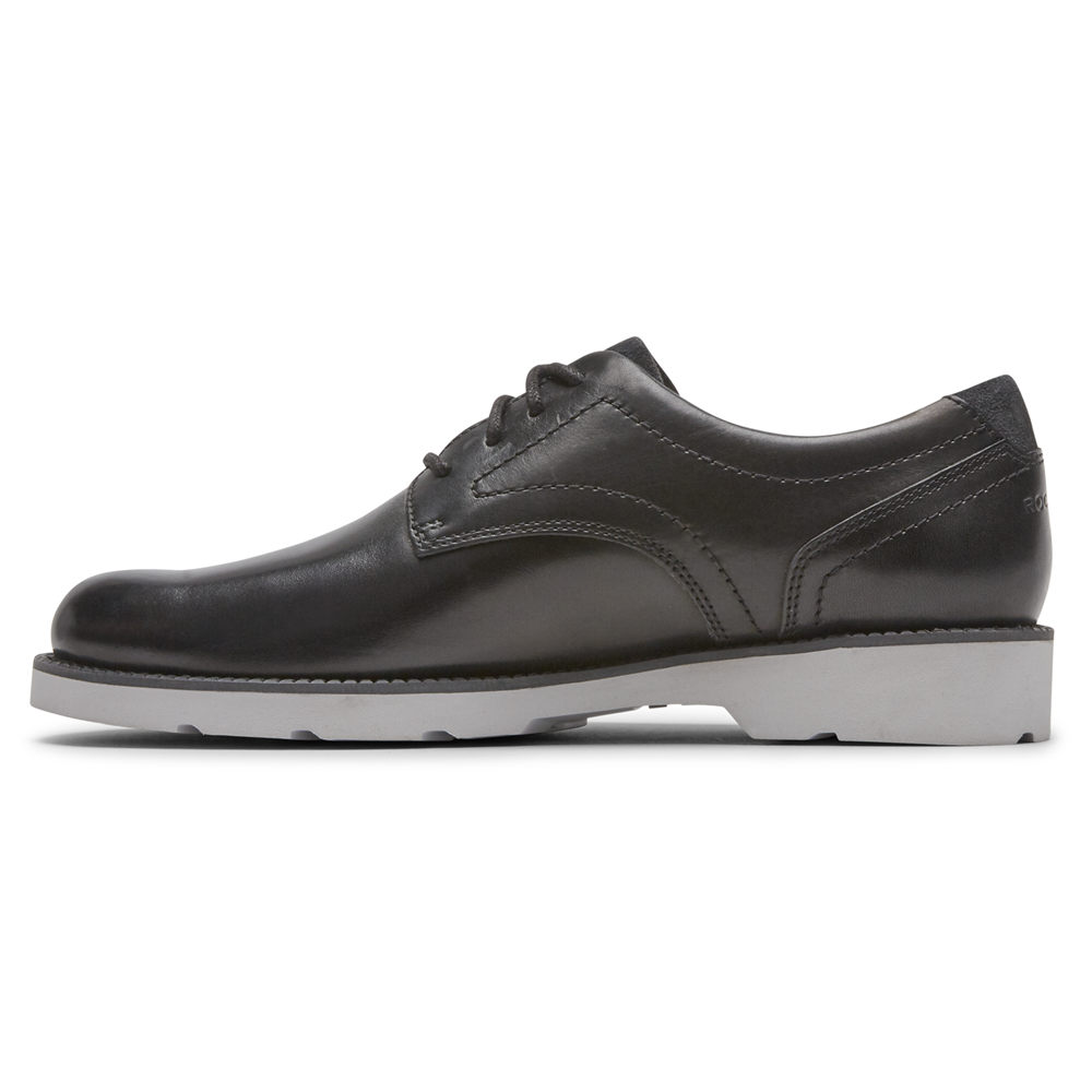 Rockport Mens Oxfords Black - Bradlee Plain Toe - UK 172-HBFCXD